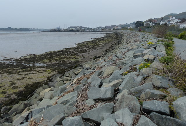 Sea defences along the River Conwy at... © Mat Fascione :: Geograph ...