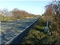 A63 near Monk Fryston, with milestone