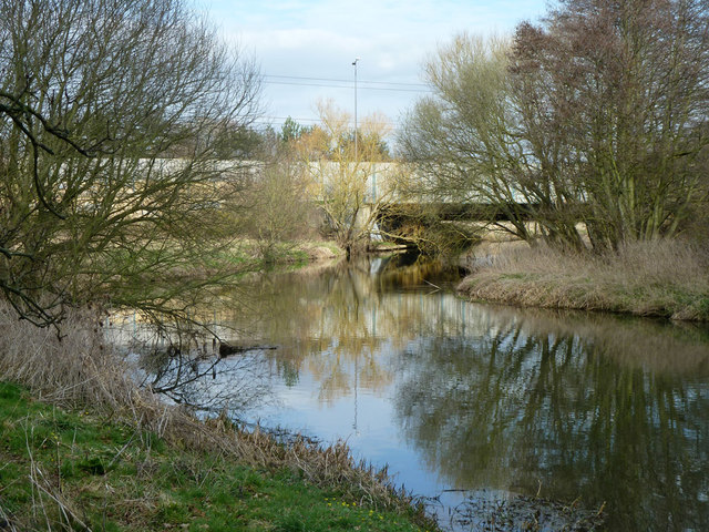 River Wey passes under the M25 © Robin Webster :: Geograph Britain and ...