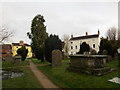 The churchyard and houses in Church Street, Newent