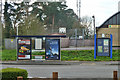 Bus stop and notice board, Coldharbour Road, Pyrford