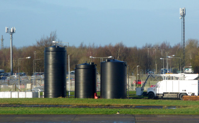 Anti-freeze tanks at Belfast International Airport