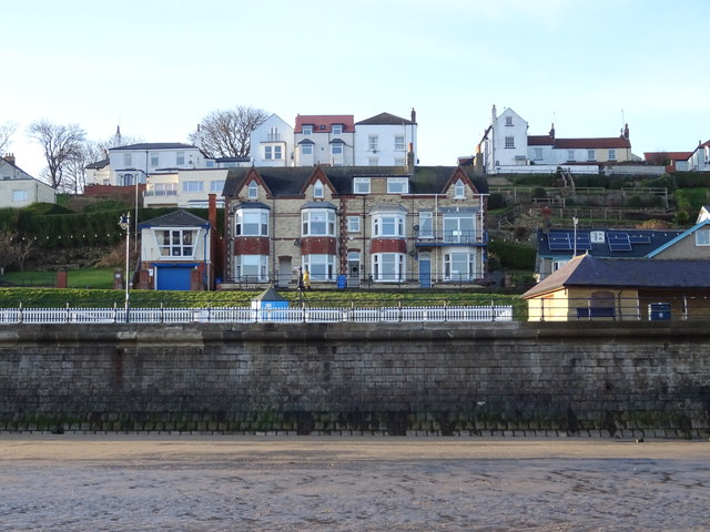 Filey Coastguard Rescue Station and houses on The Beach Road