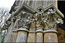TQ1450 : Ranmore Common, St. Barnabas Church: South porch left capital by Michael Garlick