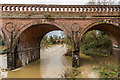 TQ1656 : Bridge over the River Mole - in flood by Ian Capper