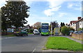 Bus stop and shelter on Teehey Lane, Bebington