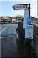 Railway station direction sign, Cheapside, Stroud