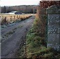 NO7996 : Granite gatepost in Durris Estate by Alan Reid