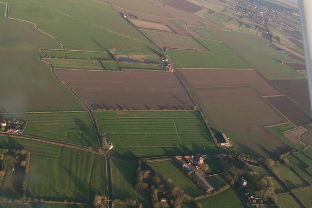Ridge and furrow at Grainthorpe: aerial 2019