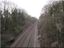 SK9804 : The railway at Ketton by Jonathan Thacker