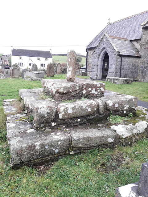 Church Cross base at St Elidyr's