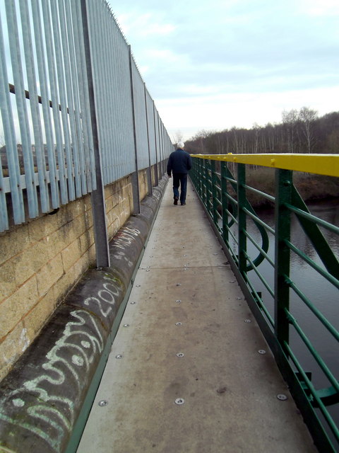 Repaired footbridge on three bridges