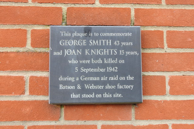 Memorial plaque for two factory workers
