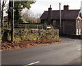 Village Hall direction sign, Llanwenarth, Monmouthshire