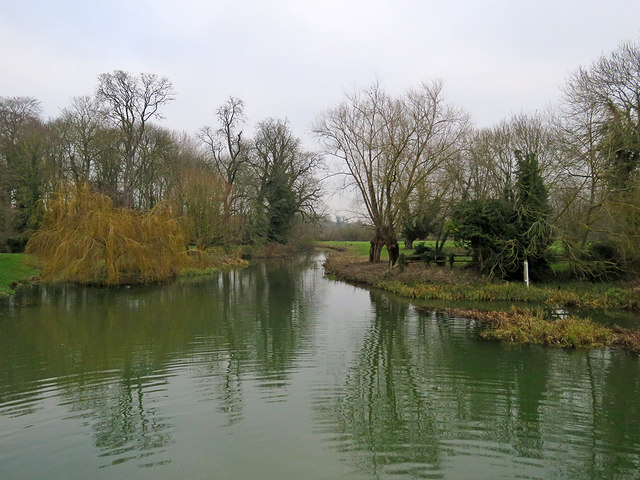 Grantchester millpond on New Year's Day
