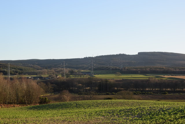 Pylons crossing the Dee valley