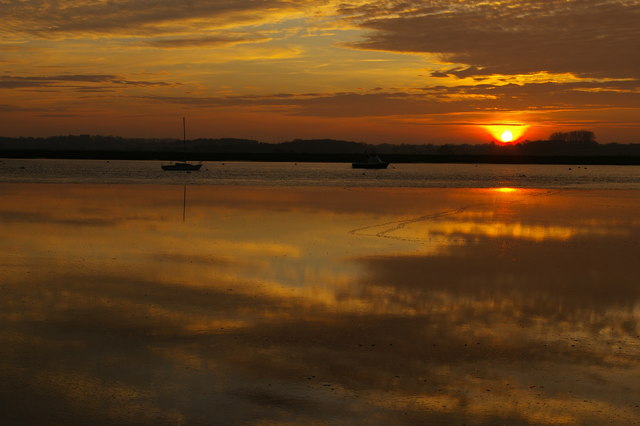 Sunset over the River Deben, Ramsholt