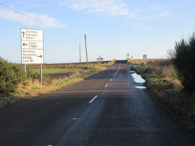 Approaching The B-road Crossroads © Scott Cormie Cc-by-sa/2.0 ...