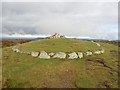 SJ1267 : Reconstructed burial mound on the summit of Pen-y-Cloddiau by Eirian Evans