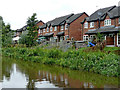 Canalside housing in Stone, Staffordshire