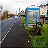SN8107 : Dulais Road bus shelter and bench, Seven Sisters by Jaggery