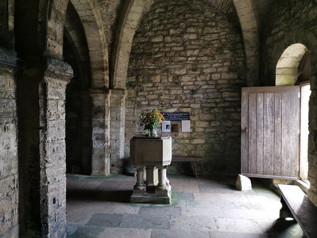 Interior of St Aldhelm's Chapel