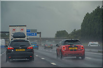 SJ7468 : Cranage : M6 Motorway by Lewis Clarke
