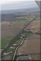 Morkery Lane and dismantled railway NW of Castle Bytham: aerial 2020