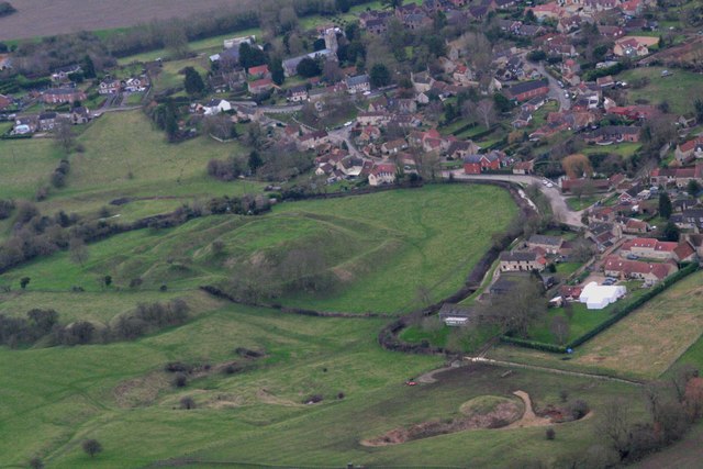 Motte and Bailey at Castle  Bytham: aerial 2020 (2)