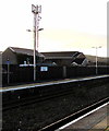 Telecoms mast behind Neath railway station