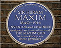 Sir Hiram Maxim Worked Here