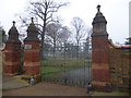 The locked gates to Woolwich Old Cemetery