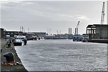 TG5206 : Great Yarmouth: Ships moored on the River Yare by Michael Garlick