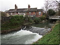 SK9234 : Weir on the River Witham at Bridge End, Grantham by Jonathan Thacker