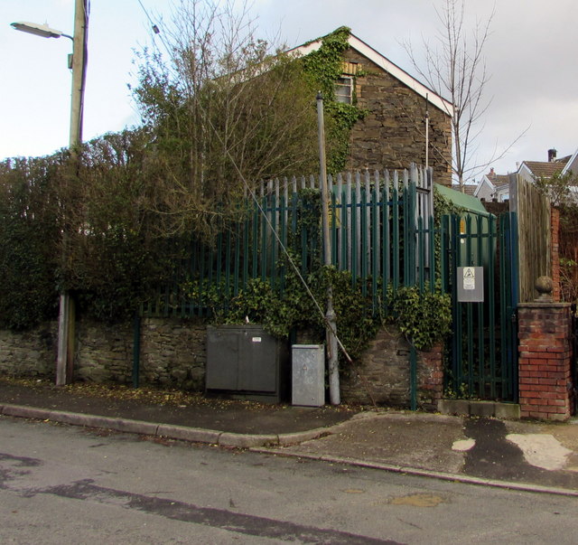 Electricity substation at the southern end of Woodland Road, Crynant