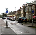 One-way signs and a speed bump, Oxford Street, Lydney