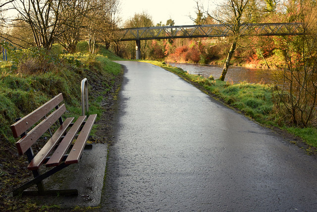 Seat along the Highway to Health path, Mullaghmore
