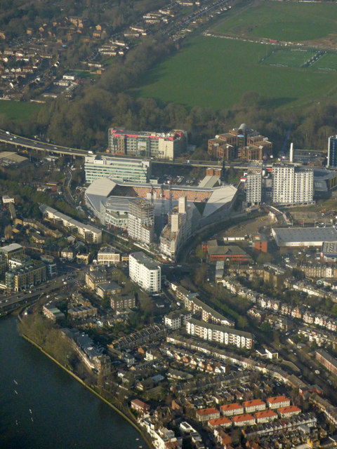 Brentford Community Stadium from the air