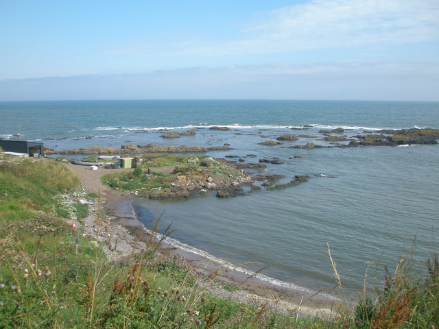 Fishtown of Usan beach and harbour