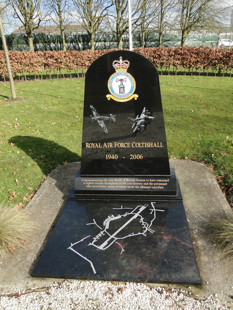 A memorial plaque to R.A.F. Coltishall