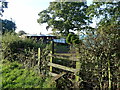 Stile near a chicken farm, Musley Lane