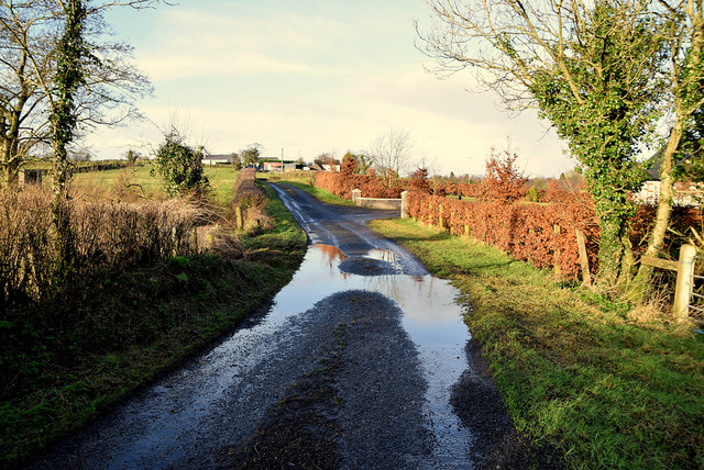 Water lying along Oughterard Road