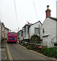 Bus on North Street, Mousehole