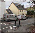 Two Bow vans parked in Commercial Street, Seven Sisters