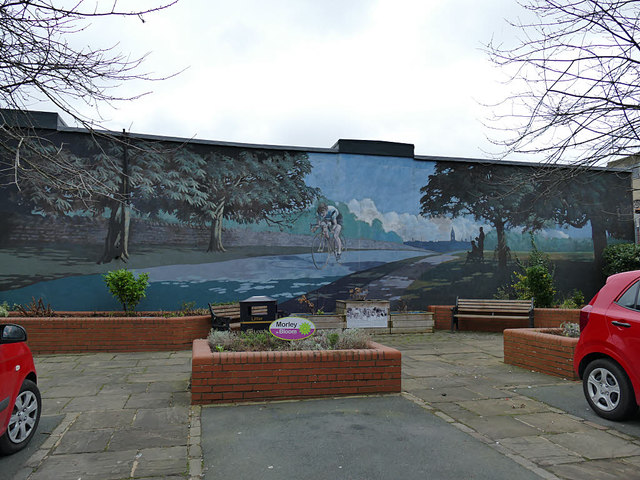Mural in Beryl Burton Gardens, Morley