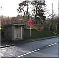 X8 bus stop and shelter in Pantyffordd