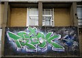 "Trick" graffiti at Park Hill Flats