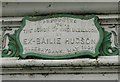 Plaque on drinking fountain, Peel Park