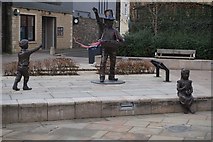 NT4936 : Coulters Candy Statue, Market Street, Galashiels by Ian S