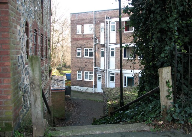 Steps to a block of flats